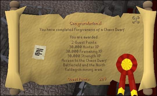 Quest completed
